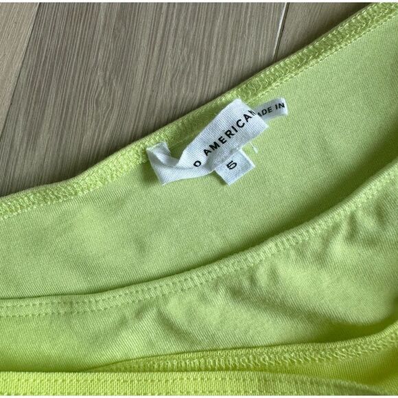 good american yellow mesh short sleeve bodysuit - Picture 3 of 4